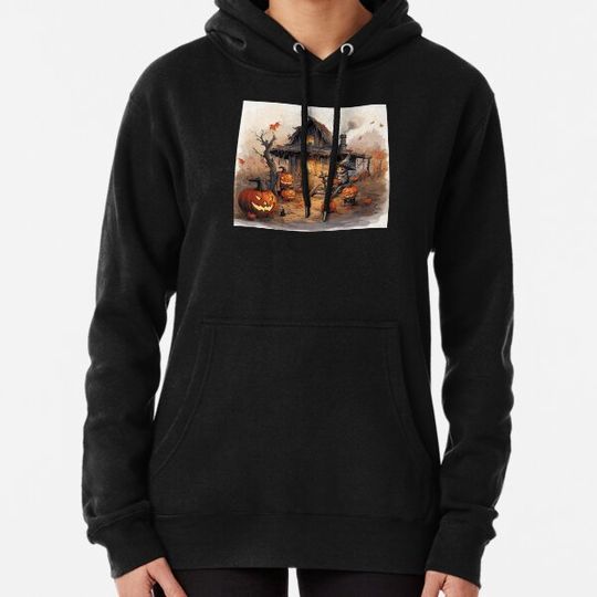 Discover Halloween Pumpkins and Haunted House Hoodies