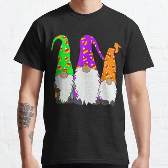 Discover 3 Halloween Gnomes Trick Or Treating  Fall T-shirts