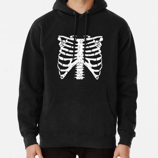 Discover Skeleton ribcage Halloween Hoodies