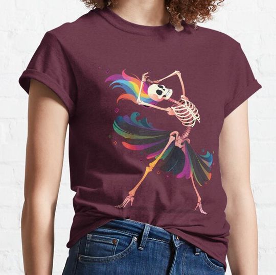 Discover Dancing Skeleton Rainbow Ballerina. Dead and Fabulous. T-shirts