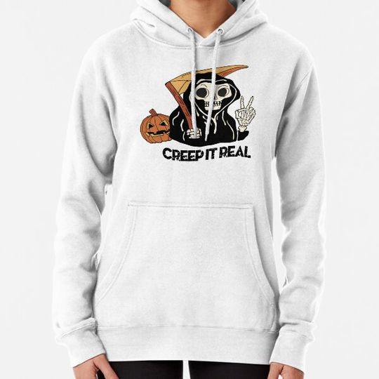 Discover Creep it Real -  Funny Halloween Skeleton Hoodies