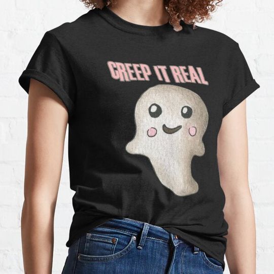 Discover Creep it real kawaii cute ghost Halloween T-shirts