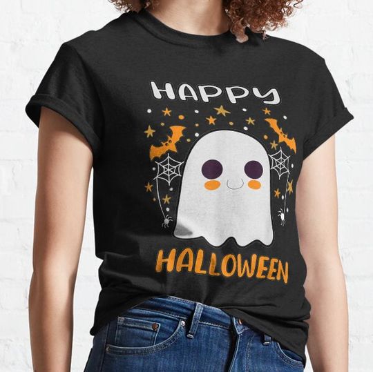 Discover Happy Halloween Funny Halloween Ghost Cute T-shirts