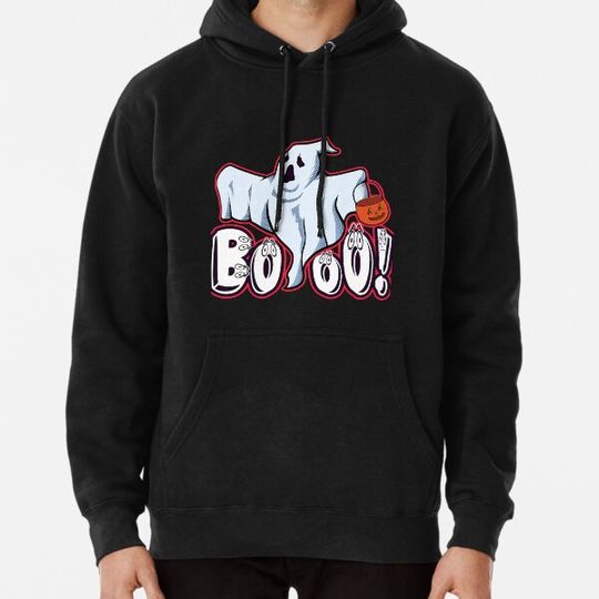 Discover Boo a Happy Halloween Ghost v4 Hoodies