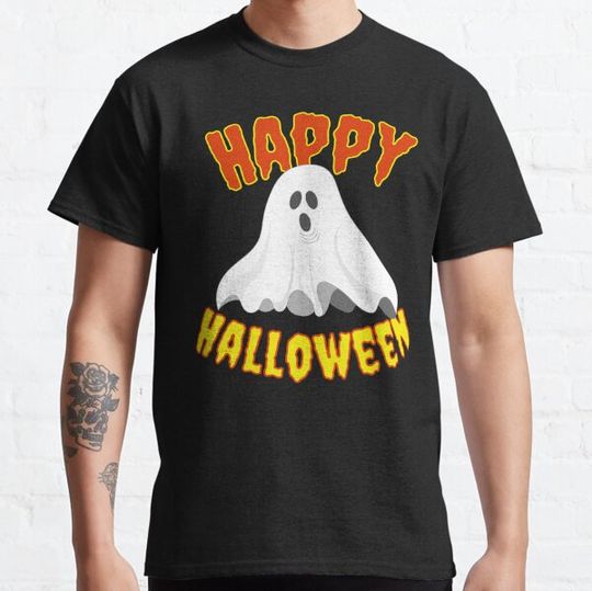 Discover Halloween:  Happy Halloween Ghost T-shirts