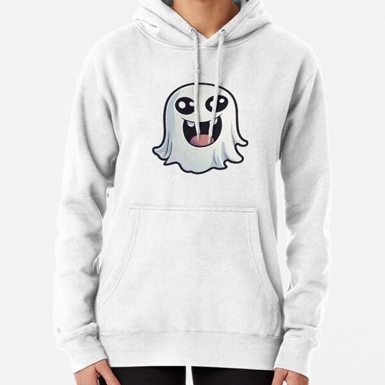 Discover Happy Ghost with Big Eyes Hoodies