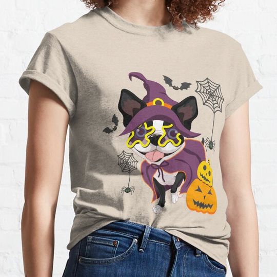 Discover Dog and pumkin halloween T-shirts