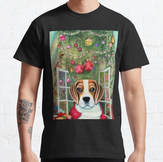 Discover Beagle Dog Christmas Celebration 2 T-shirts