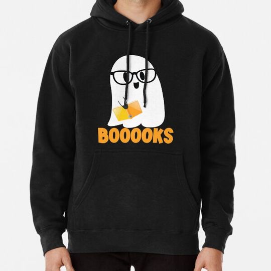 Discover Ghost Booooks Halloween Boo teacher and kids Reading books Hoodies