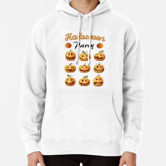 Discover Halloween scary evil pumpkin funny pumpkin head Essential Hoodies