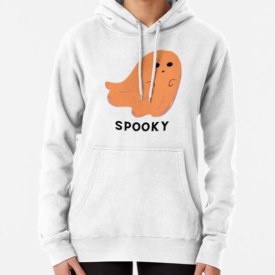 Discover Aesthetic Halloween Spooky Orange Ghost Hoodies