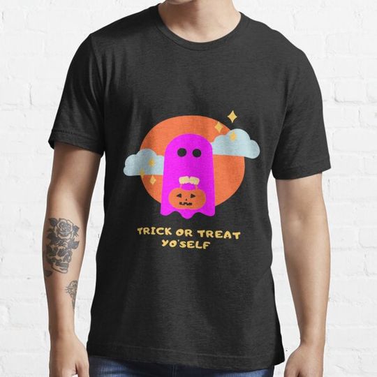Discover halloween gift Trick or Treat yo'self free gift for women men father family kids ghost T-shirts