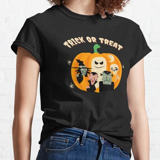 Discover Trick Or Treat - Cute Halloween Witch, Vampire, Skeleton and Ghost T-shirts