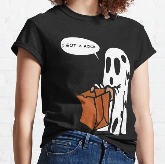 Discover I Got A Rock Funny Halloween Trick Or Treat Ghost T-shirts