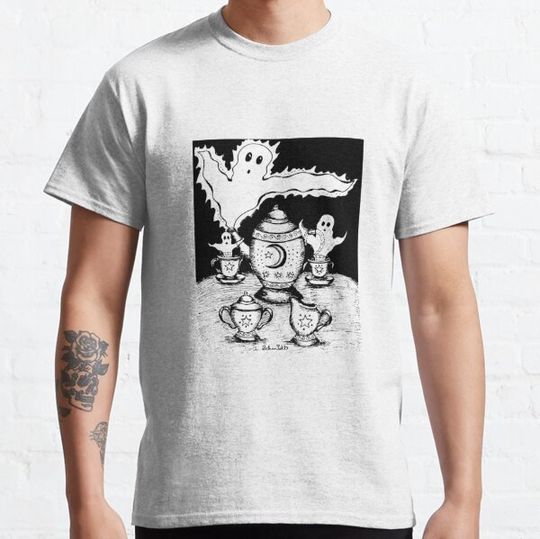 Discover Spooky Ghost Tea Party T-shirts