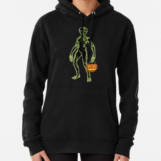 Discover Trick or Treating Space Alien with Pumpkin Hoodies