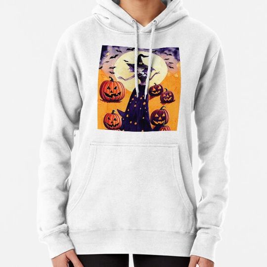 Discover Goth Witch and Jack-o'-Lanterns Hoodies