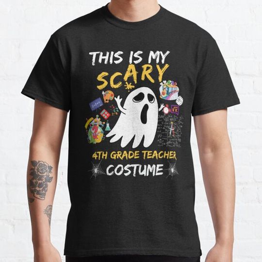 Discover Halloween - This Is My Scary 4th GRADE Teacher Costume T-shirts