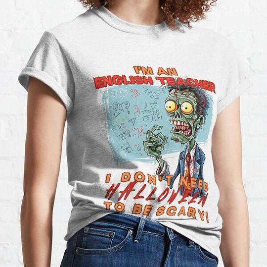 Discover Funny Scary Halloween English Teacher T-shirts