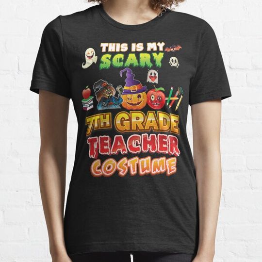 Discover This Is My Scary 7th Grade Teacher Costume Halloween Seventh T-shirts