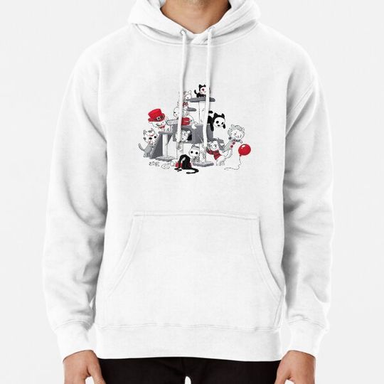 Discover Original I Love Cats Horror Kitties Halloween Friends Scary Movie Hoodies