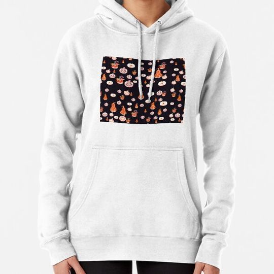 Discover Pumpkin Enchantment: Whimsical Jack 'o Lanterns Halloween Pattern Hoodies