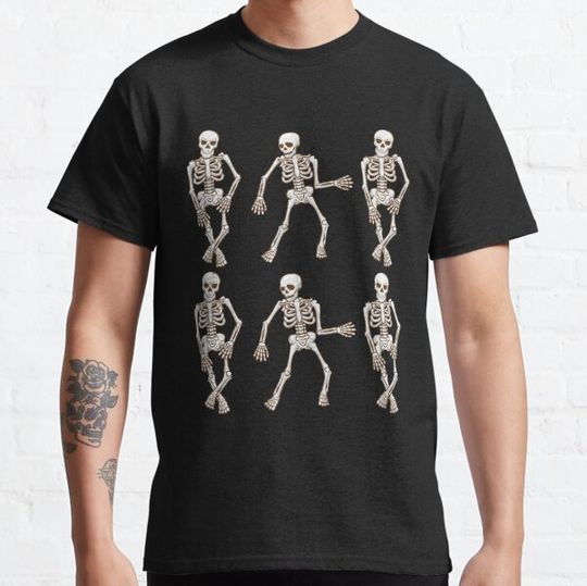 Discover Dancing Skeletons Dance Challenge For Men T-shirts