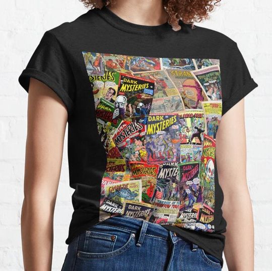 Discover Vintage Comic Book - Dark Mysteries Halloween T-Shirt