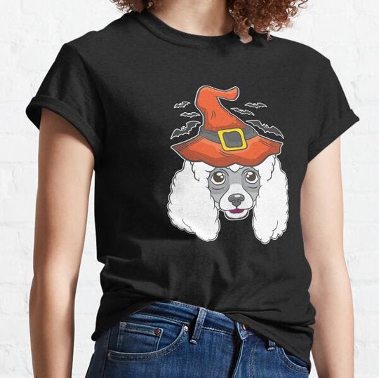 Discover Halloween Shirt Witch Poodle Dog Costume Gift T-shirts