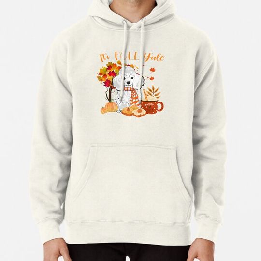 Discover Its Fall Yall Poodle Dog Halloween Autumn Hoodies