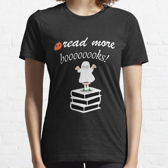 Discover Read More Booooks! Cute Ghost Reading Books Halloween T-Shirt T-shirts