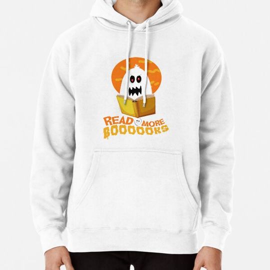 Discover Read More Boooooks - Funny Cute Boo Ghost Book Reading Halloween Library Teacher Hoodies