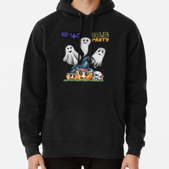 Discover Cute Ghost Book Reading Teacher School Funny Hoodies
