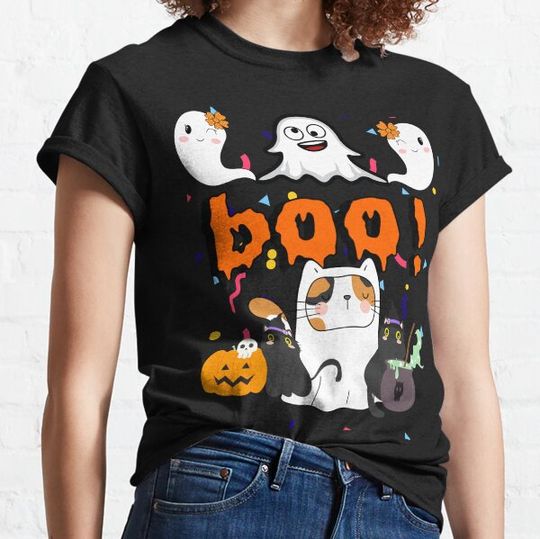 Discover Cute Ghost Book Reading Teacher School Funny T-Shirts