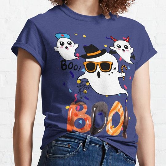 Discover Cute Ghost Book Reading Teacher School Funny T-Shirts