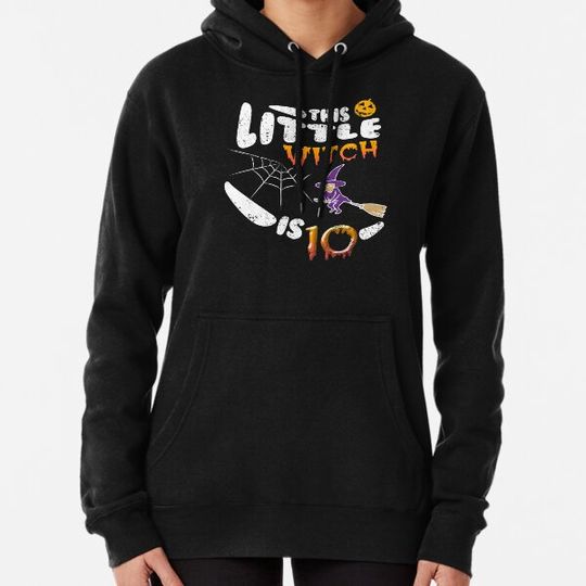 Discover Birthday Witch 10th Birthday Halloween Witch Shirt Hoodies