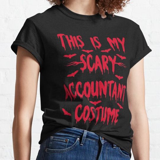 Discover This Is My Scary Accountant Costume Funny Halloween Costume T-shirts