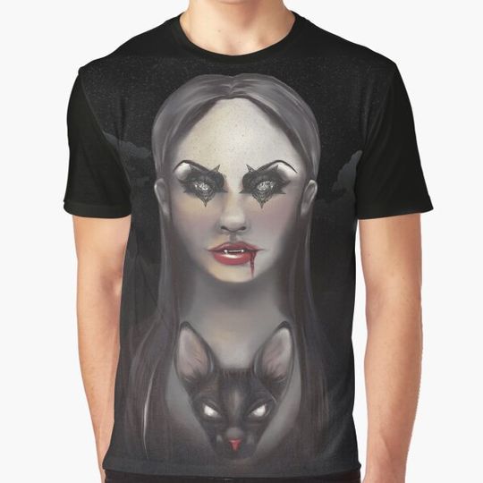 Discover Halloween Devilish Female Vampire T-shirts