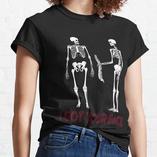Discover Funny I Got Your Back Skeleton Halloween design graphic T-shirts