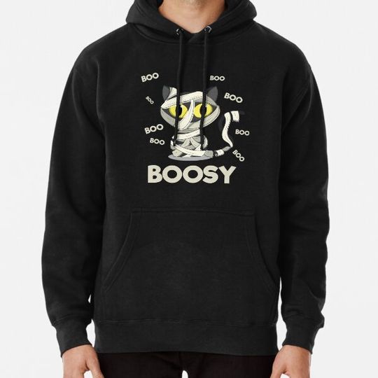 Discover Vintage Boo Halloween Boosy Cat Graphic T-Shirt Hoodies
