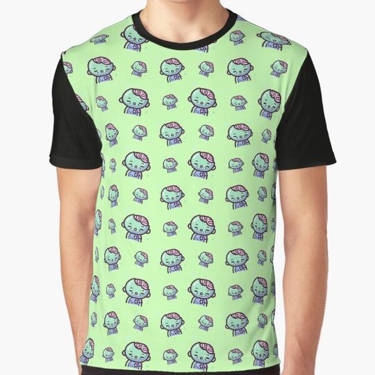 Discover Happy Halloween Holiday | Haunting Zombie Squad Cartoon Pattern T-shirts