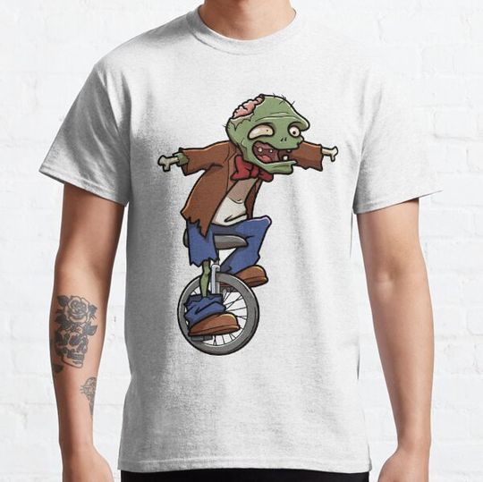 Discover Funny cartoon Zombie unicycle halloween for Trick-or-treating T-shirts