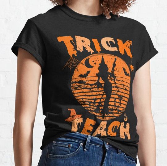 Discover Funny Halloween Trick Or Teach Ghost Teacher Student T-shirts