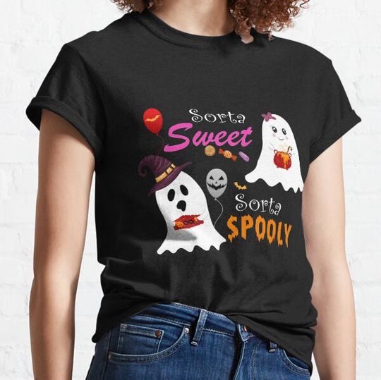 Discover Sorta Sweet Sorta Spooky Cute Ghosts Halloween Kawaii T-shirts