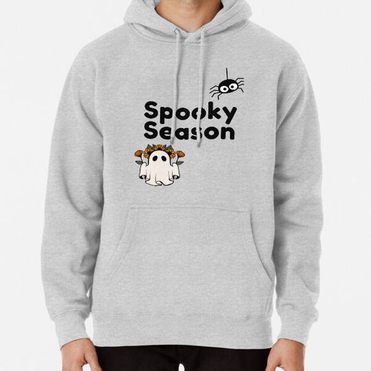Discover Spooky Season Halloween Fun Ghost and Spider Hoodies