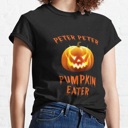 Discover Peter Peter Pumpkin Eater Couples Halloween Costume Hoodie T-Shirt T-shirts