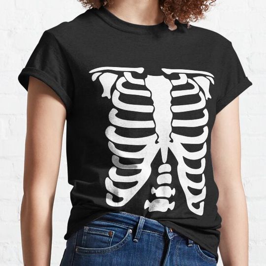 Discover Skeleton Bones Rib Cage Funny Halloween T-shirts