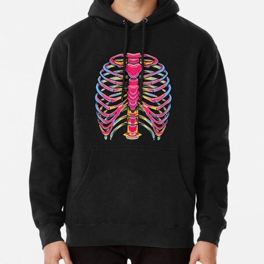 Discover Cyborg Body Rib Cage Skeleton Rib Hoodies