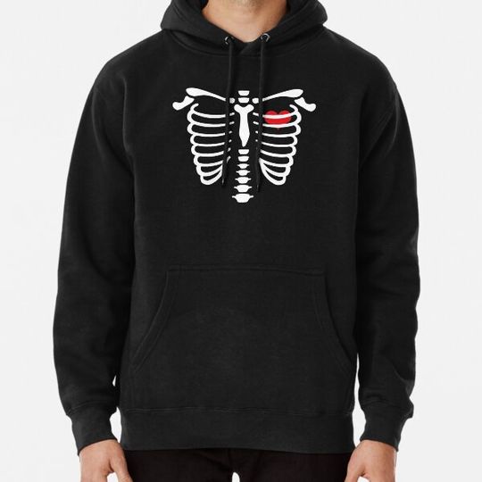 Discover Halloween Skeleton Rib Cage Hoodies