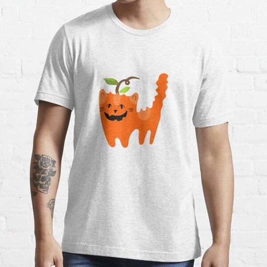 Discover Cat-o-lantern Cat Jack-o-lantern Halloween Holiday Fun T-Shirt T-shirts